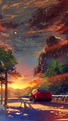 图片 二次元 风景 天空 星星 壁纸 锁屏 唯美 梦幻 插画 手绘 动漫 小