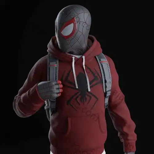 蜘蛛侠迈尔斯·莫拉莱斯雕像-stl下载网_3d打印模型网_3d打印机_3d