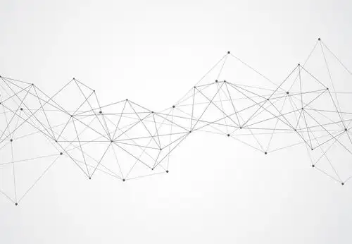 黑色点和直线组成的多边形装饰图片免抠矢量素材 线条形状-第1张