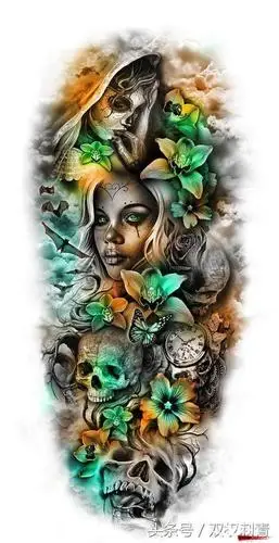 九素刺青纹身手稿第16期花臂手稿素材