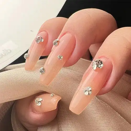 大包装美甲水晶尖底钻大小号堆钻指甲装饰品美甲钻新款超闪钻配饰