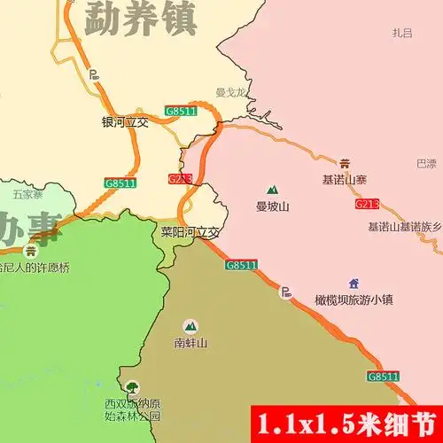 景洪市地图米可定制云南省电子版jpg格式简约高清设计素材