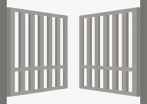 卡通可爱铁制大门免抠png装饰