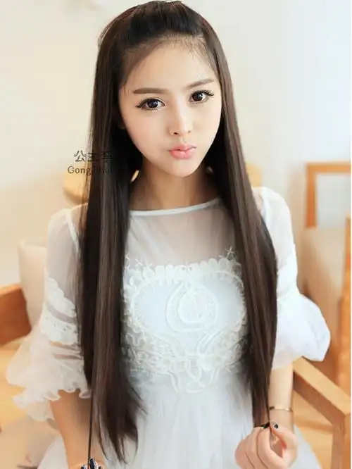 假发公主李长直长发直发头套韩版甜美发型半头整顶假发