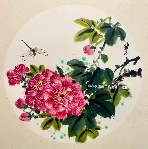 适合新手的构图范本之芙蓉花