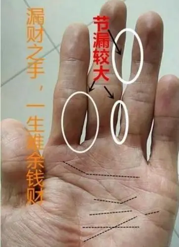 手有漏财纹必是苦命人注定是穷鬼命手相