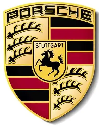 红色黄色的盾牌,中间有一只不知是狮子啊还是马呀,是什么车的标志?