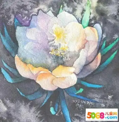 幽昙花的简笔画而美丽