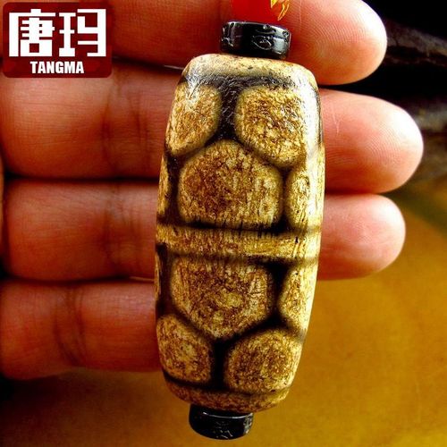 哈妮宝贝honeybaby龟背纹天珠吊坠男女玛瑙单珠项链风化纹老皮西藏