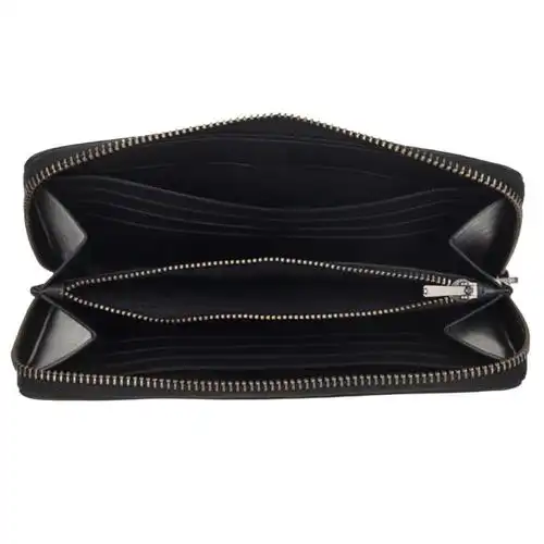 coach蔻驰奢侈品男生男士卡其色人造革长款钱包钱夹