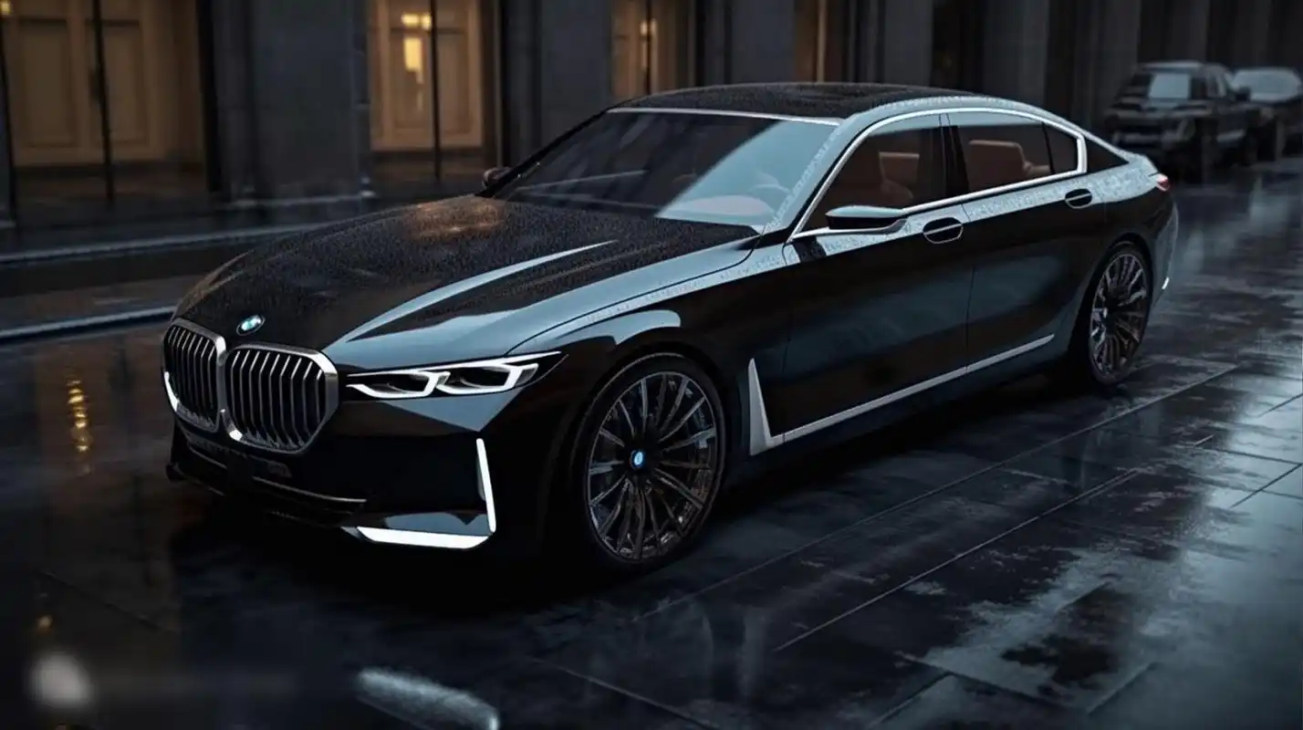 宝马9系超豪华大型轿车,修长的车身彰显运动与豪华风范.