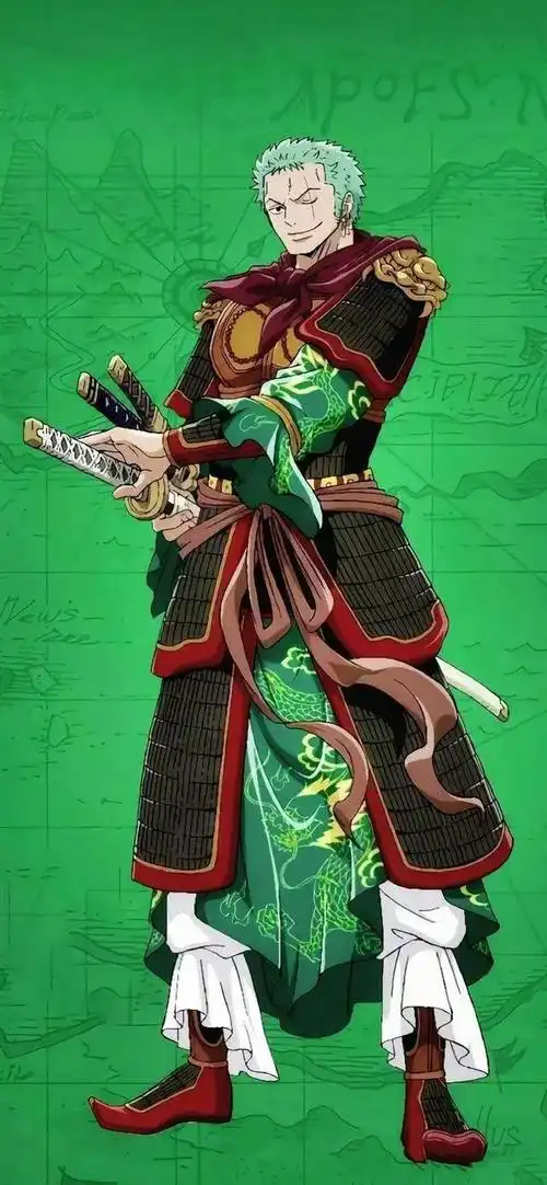 海贼王汉服壁纸分享路飞变为威风将军索隆化身侍卫总管