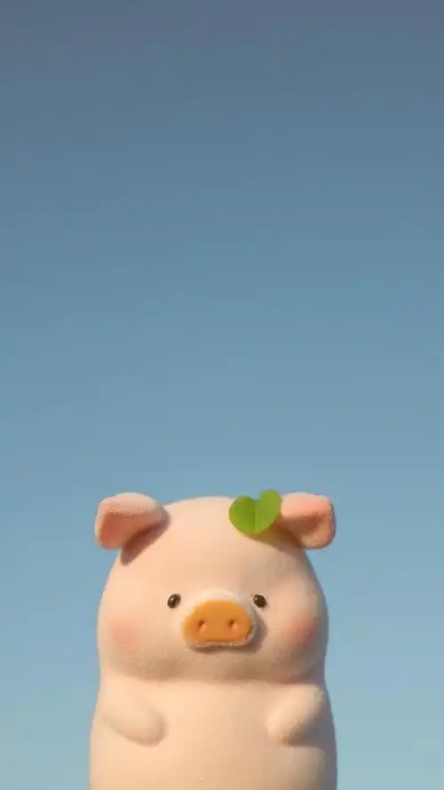 可爱调皮的小猪静物背景图