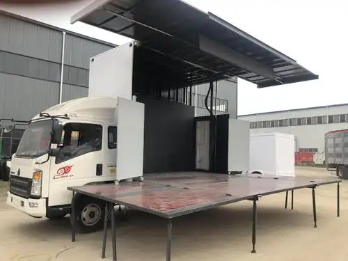 2米蓝牌流动舞台车红白喜事演出全自动升降厂家定制