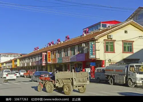 阿坝若尔盖县城城区街道街景