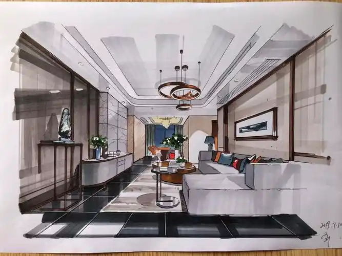 贝纳室内设计专业学员吴思貌-马克笔手绘作业