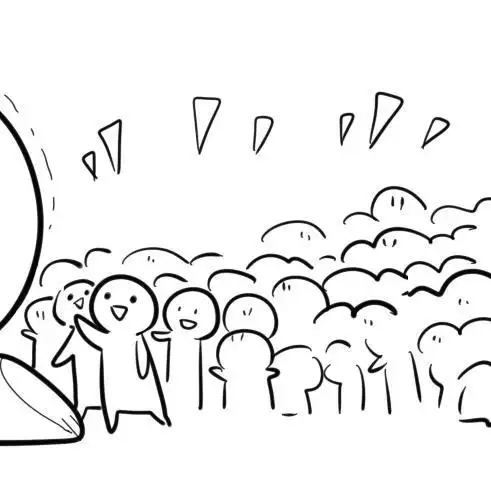 人员拥挤的简笔画