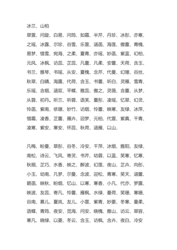 好听有内涵的女孩名字大盘点doc4页