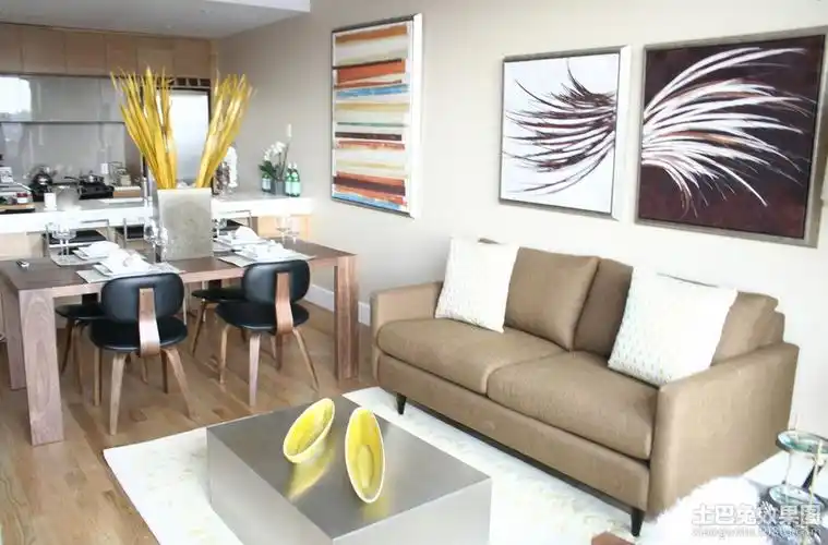 小平米客厅餐厅一体装修效果图