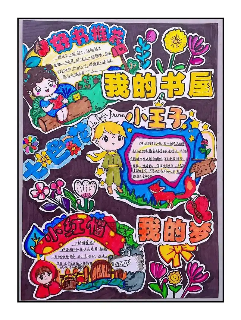 好书推荐a3海报推荐《小王子》《格林童话》《七 - 抖音