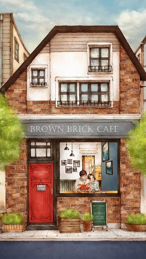 温馨浪漫小屋唯美手绘iphone壁纸