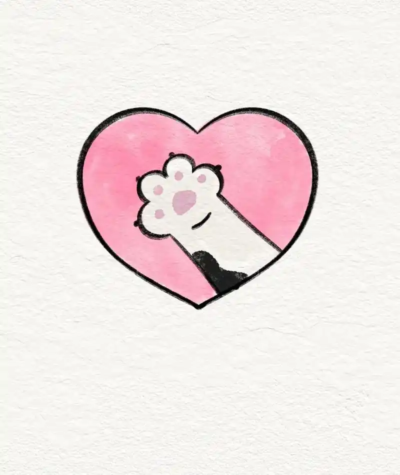 超简单的猫爪简笔画,艾特你喜欢的人给你画.#图文伙伴计划 # - 抖音