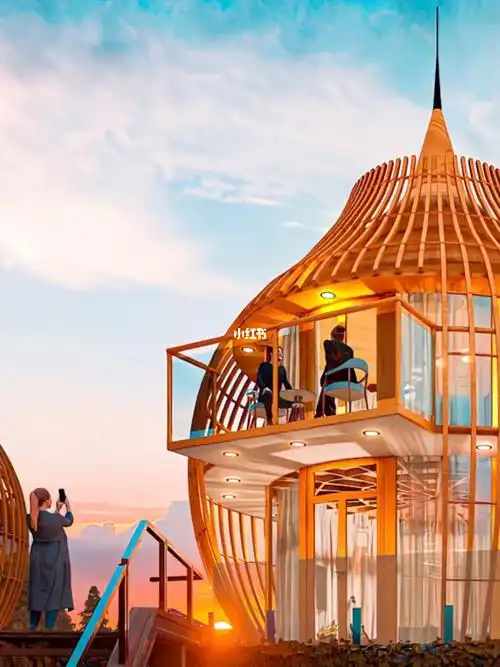 鸟巢造型创意民宿设计