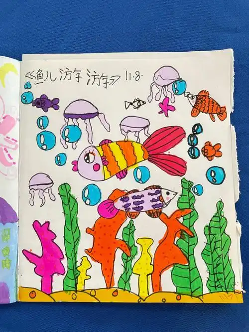 鱼儿游游学生作品