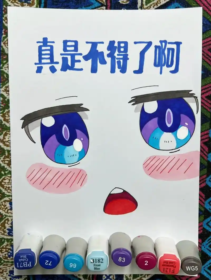 动漫水汪汪大眼睛表情包绘画教程.#表情包 #动漫表情包 #表 - 抖音