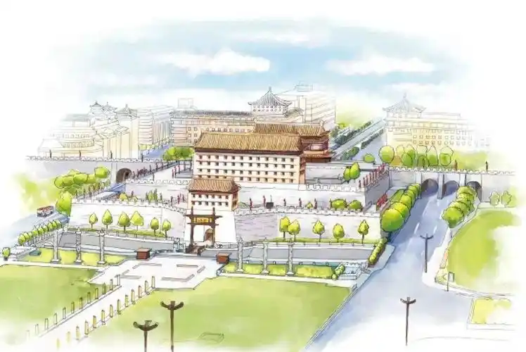 假如西安城墙也有朋友圈_永宁门