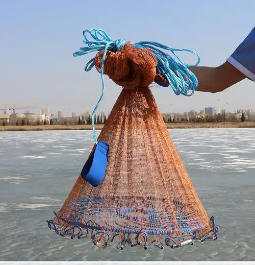 健大帅【亏本冲量】渔网撒网手抛网大飞盘手网手撒网捕鱼网美式易撒