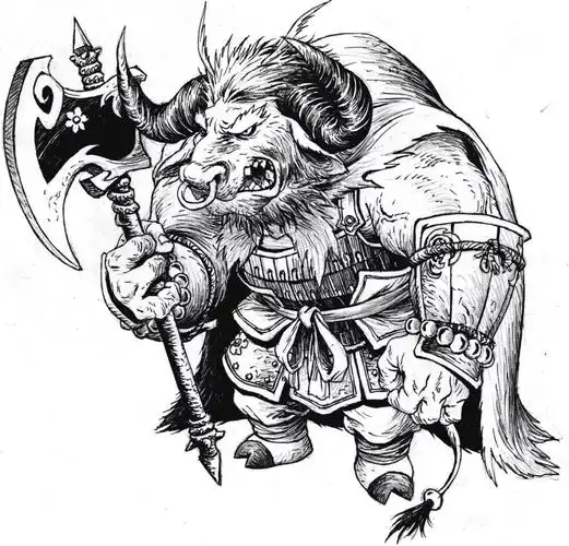 接着涂黑图腾与梅花外的部分,这样牛魔王的形象设计就完成了.