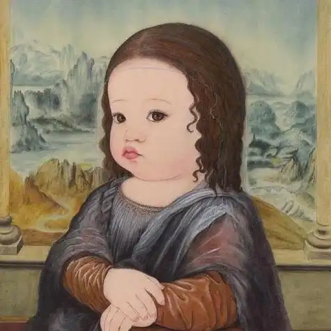 蒙娜丽莎头像可爱