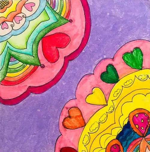 2020-2021年丹州小学上学期美术作业——设计纹样拓展课作品