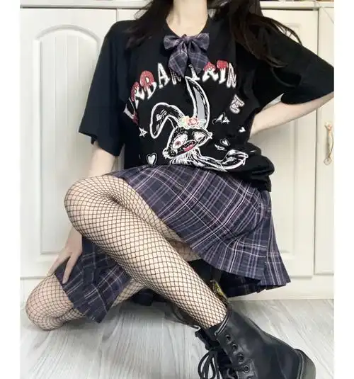 黑丝渔网袜jk网红流行袜性感黑色网格连裤袜长筒网袜 黑色大网 均码80