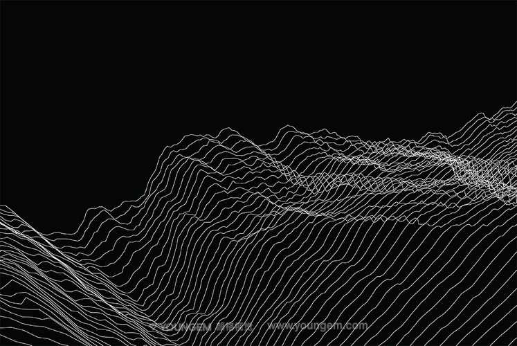 25款曲线波浪扭曲图形海报未来抽象几何网格海报背景底纹ai设计素材