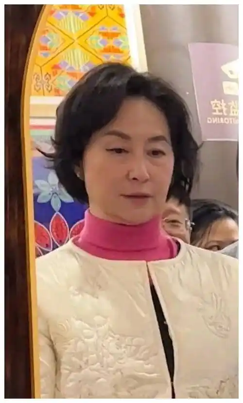 在古城内穿梭,身边一帮人给她介绍古城历史,传统故事,何超琼一脸专注