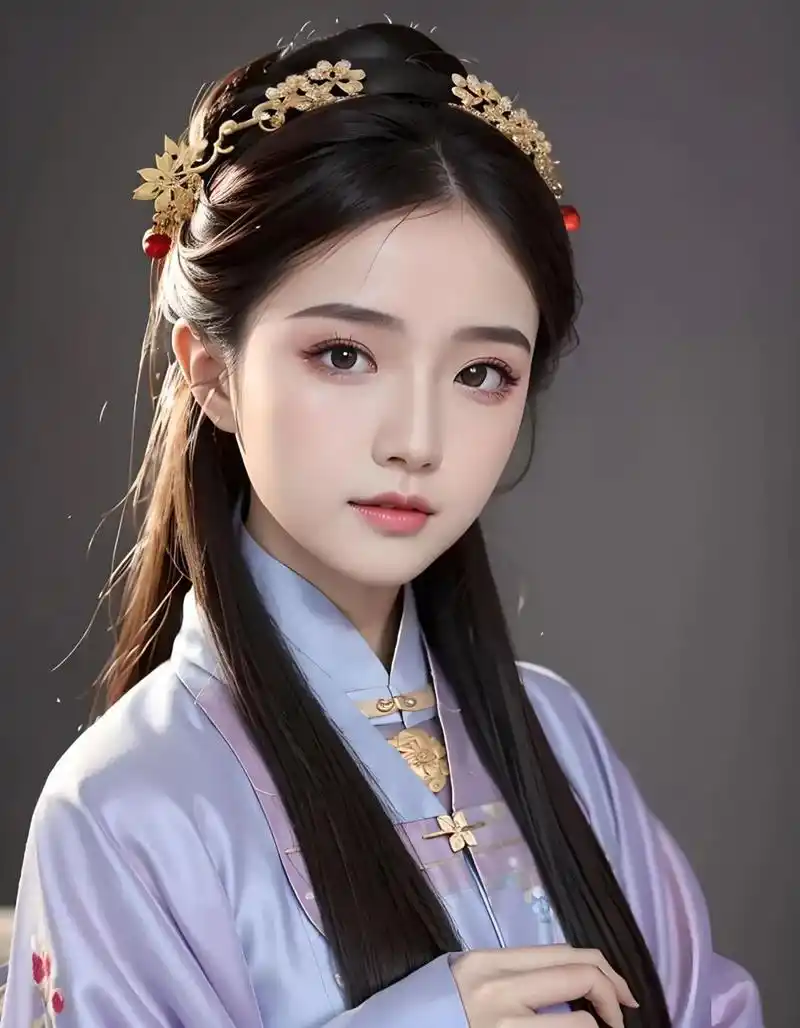 紫衣古风女子#美女