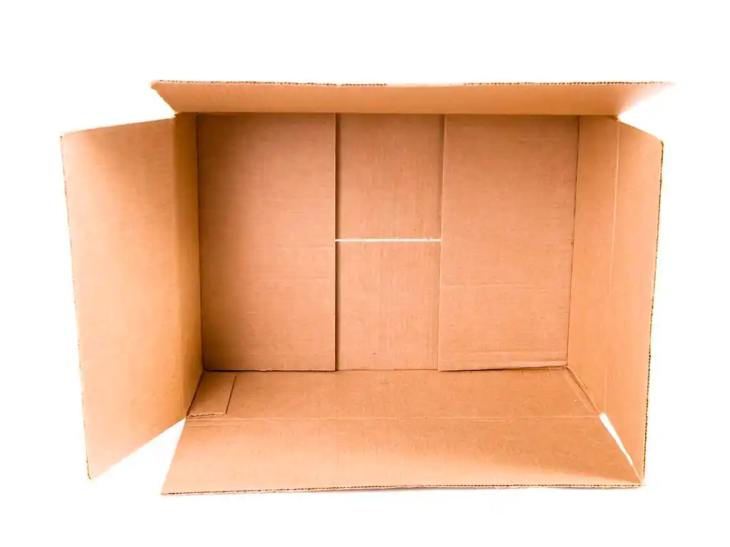 打开纸箱,孤立在白色背景上打开纸箱