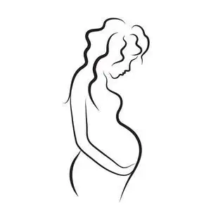 怀孕的女人剪影图片-怀孕的女人剪影素材-怀孕的女人剪影插画-摄图新