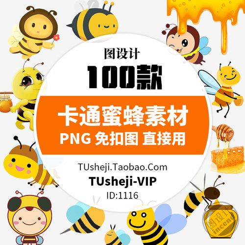 勤劳小蜜蜂png透明背景ps免抠图片 儿童卡通ppt小报插图案素材