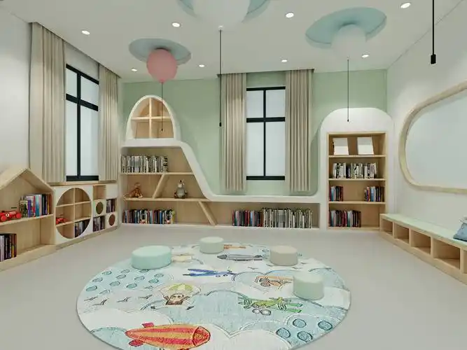 幼儿园阅读室设计|遨游书海_活动_图书_色彩