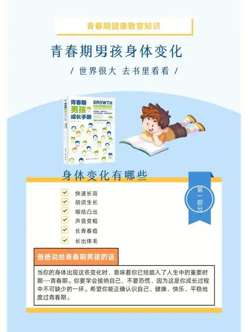 青春期男孩成长手册│第一部分身体变化
