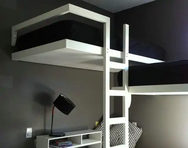 小户型客厅卧室分层增加隔层悬空床效果图