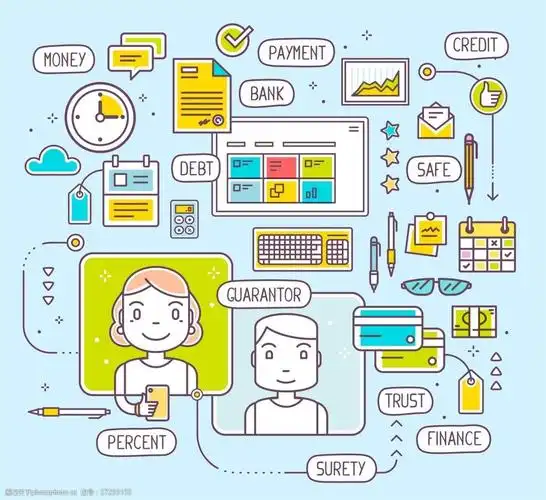 关键词:银行工作人员流程图矢量插画 办理 业务 卡通 客服 工作 流程