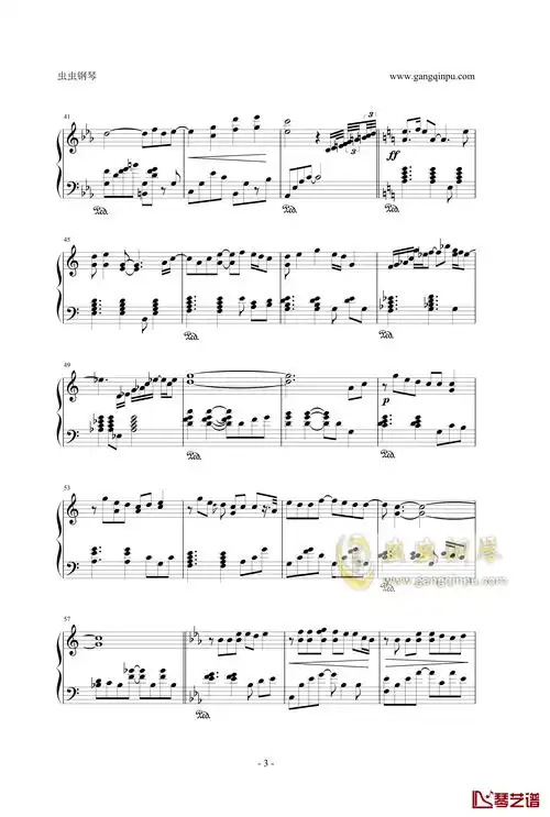 屋顶钢琴谱-周杰伦3