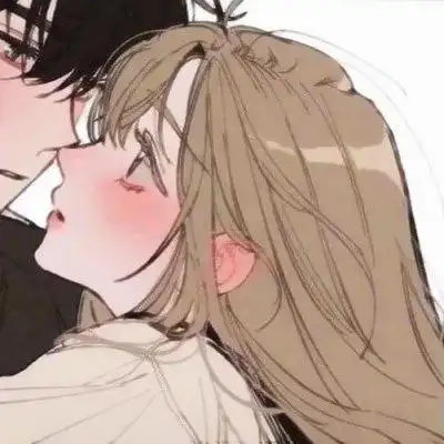 动漫唯美情头一对两张分开深情温暖图片_情侣动漫头像_头像屋