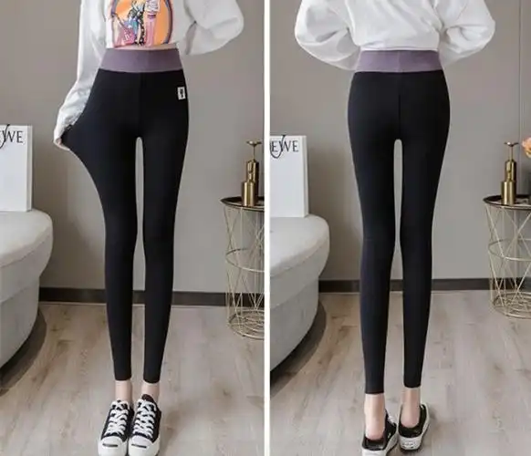 情趣女裤裆部隐形拉链裤免脱打底裤外穿全拉链开口 黑色(加绒) xl(120