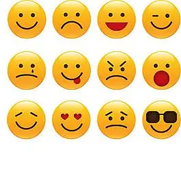 黄色网页ui表情icon图标设计