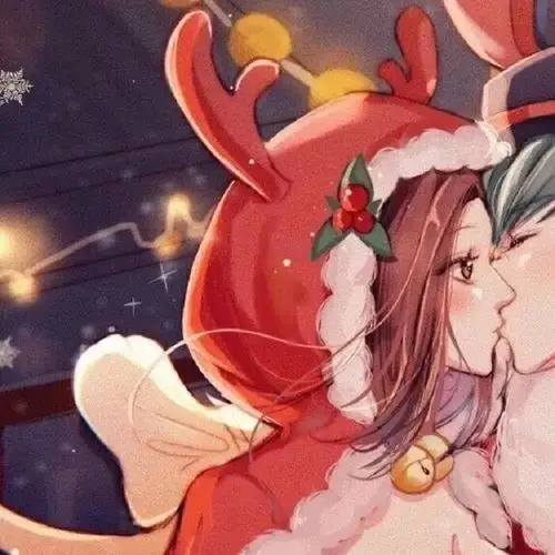 王者荣耀圣诞情侣头像 #就吕布#貂蝉 12.22